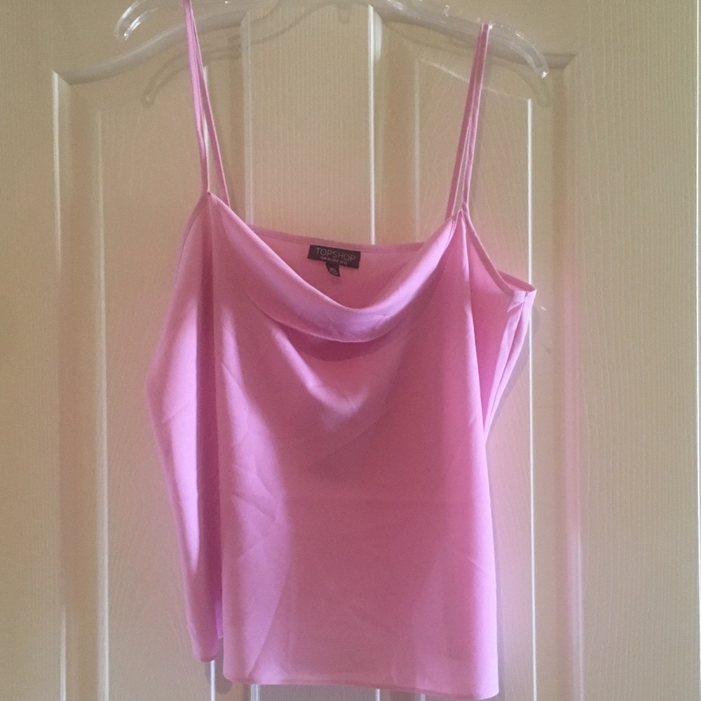 💜Topshop Pink drape front cami - Picture 3 of 5